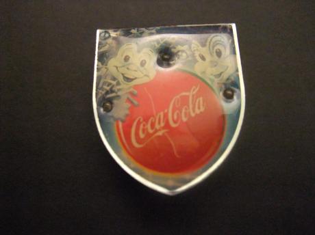 Coca Cola Pardoes en Pardijn speld met lampje ( weet niet of het lichte het nog doet)